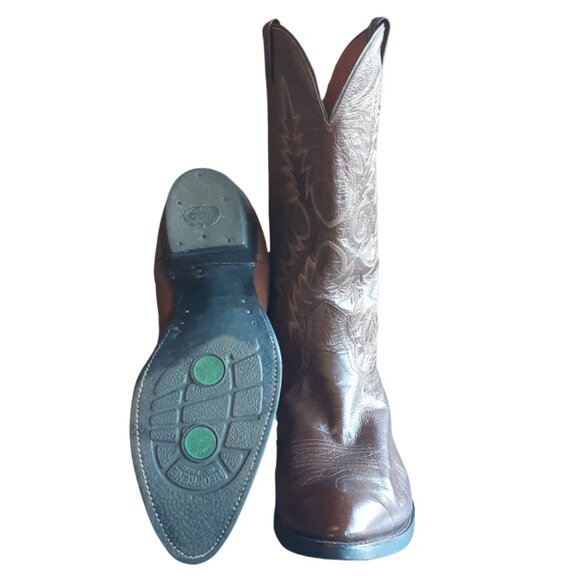 NOCONA SZ 11D Brown Men's Leather Western Boots - Picture 4 of 14